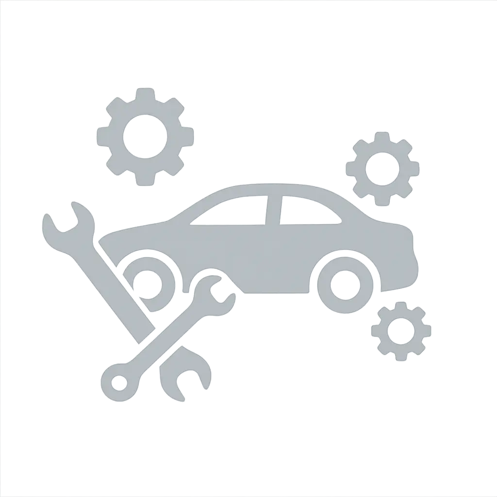 Illustration eines Autos mit Werkzeug